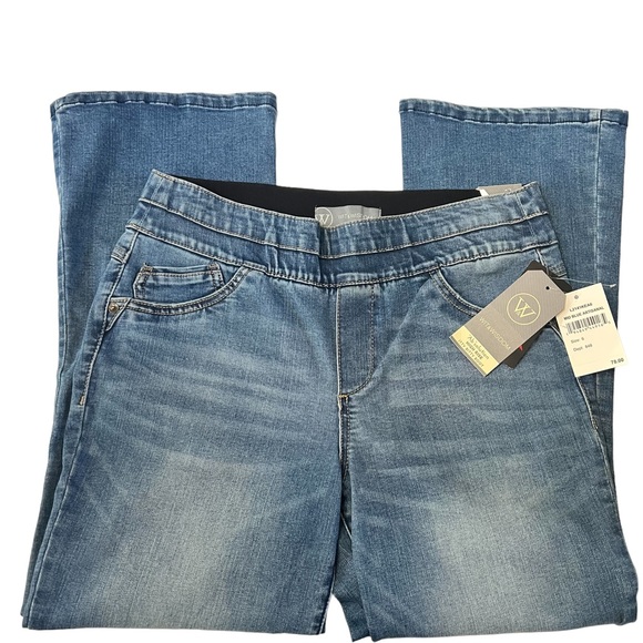 246 Wit & Wisdom Glider High Rise Itty Bitty Boot Mid Blue Artisanal Jean - Picture 14 of 16